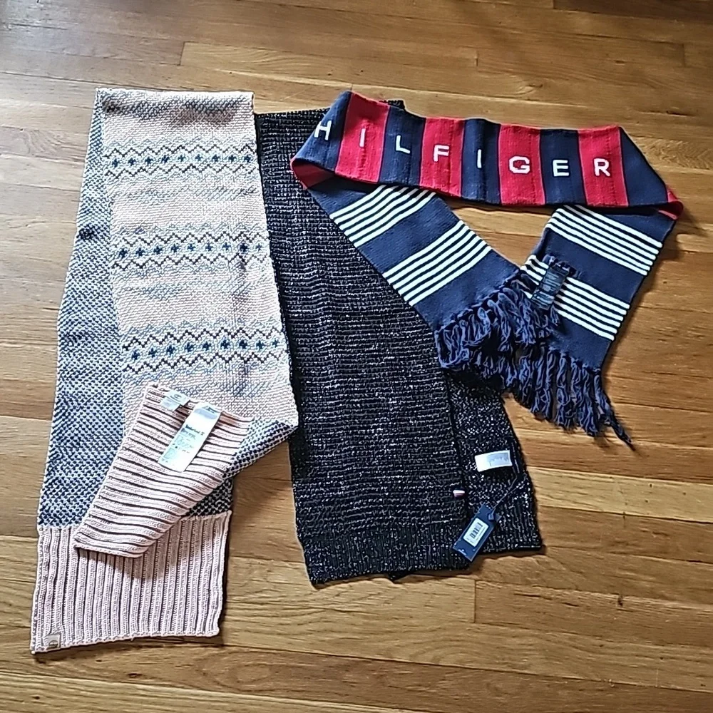 Tommy Hilfiger & Timberland Scarf Bundle of Qty 3 Winter Scarves